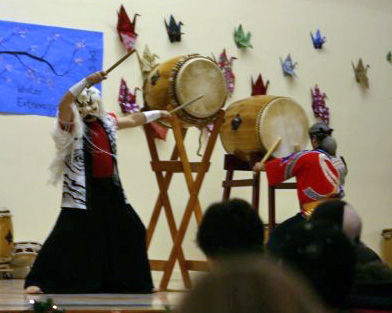 The Odaiko New England Ensemble playing Kaminari  (Photo Courtesy Hiroshi Hasegawa)